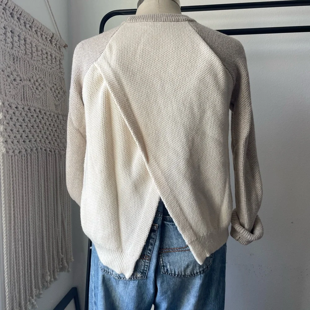 Madewell province cream cross back knit sweater - Picture 6 of 6
